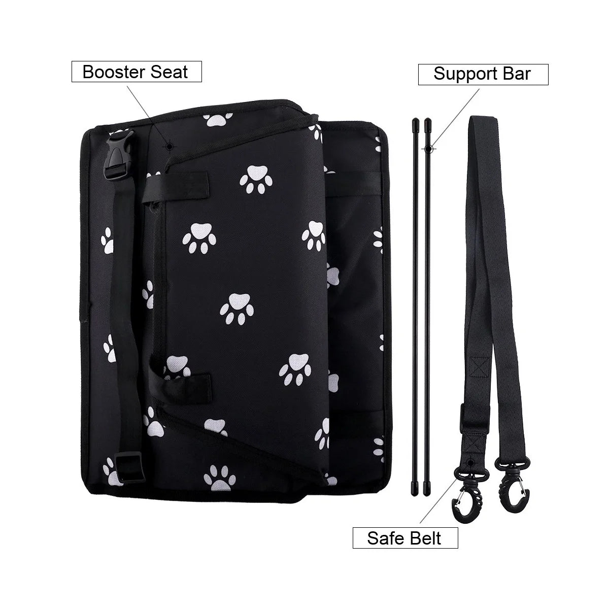Premium Dog Car Booster Seat - Safe Front Seat Travel Bed