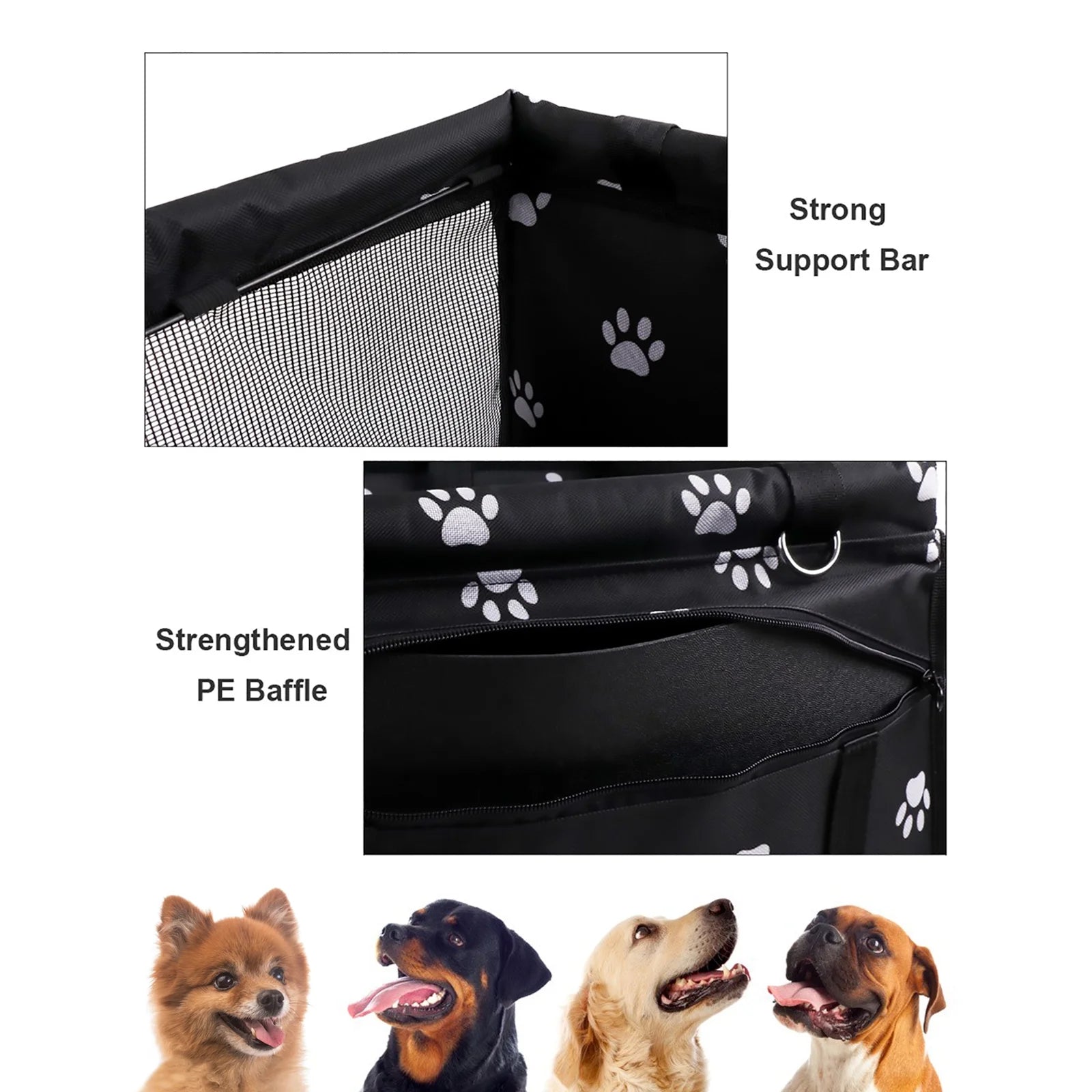 Premium Dog Car Booster Seat - Safe Front Seat Travel Bed