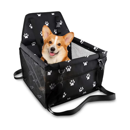 Premium Dog Car Booster Seat - Safe Front Seat Travel Bed